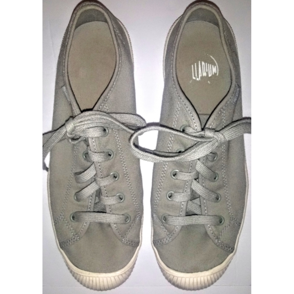 Palladium Shell Toe Light Grey Canvas Sneakers